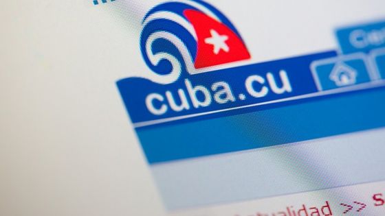Logo des Portals Cuba.cu, des staatlichen Internetportals. Der Zugang zum Internet ist in Kuba stark reglementiert. Foto: Adveniat/Steffen