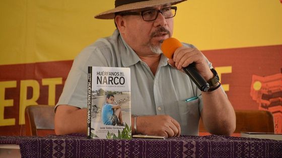 Javier Valdez bei der Präsentation seines Buches "Die Waisen des Drogenkriegs" im November 2015. Foto: Gobierno Cholula, CC BY-SA 4.0