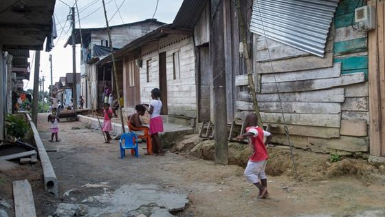Flüchtlingssiedlung in der Provinz Chocó, Kolumbien. Foto: Adveniat/Escher