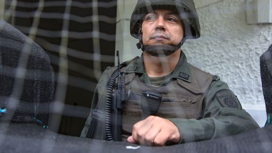 Kolumbianische Militärs - auch an der Übung beteiligt. Foto: Adveniat/Jürgen Escher