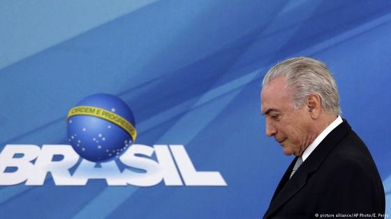 Immer mehr in Bedrängnis: Brasiliens Präsident Temer. Foto: Picture Alliance/AP Foto/E. Peres