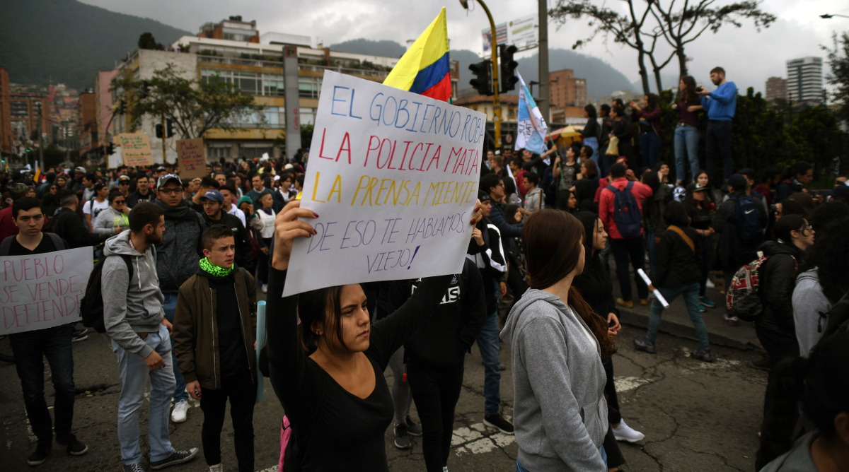 Kolumbien Protest Demonstration