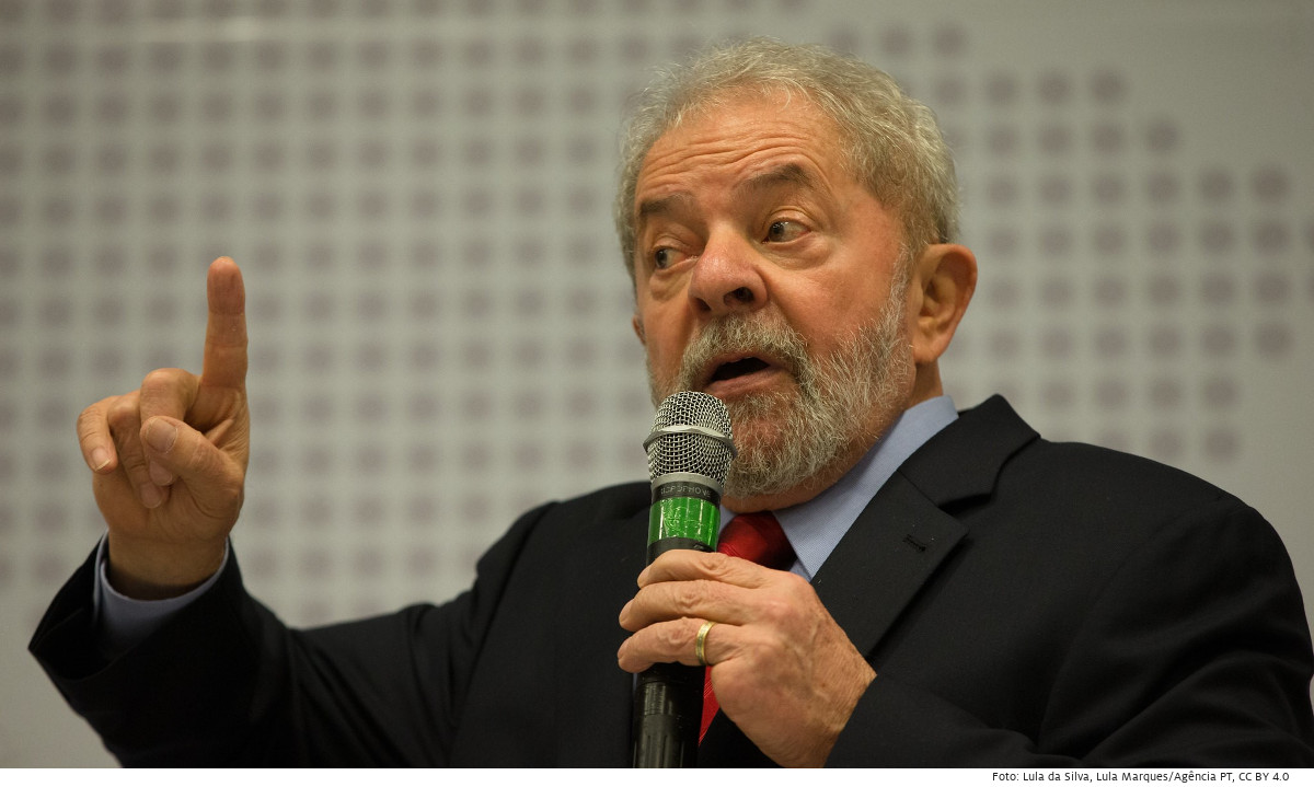 Lula da Silva im April 2017 bei einem Wirtschaftsseminar in Brasiliens Hauptstadt Brasilia. Foto: Lula da Silva, Lula Marques/Agência PT​​​​​​​ , CC BY 4.0