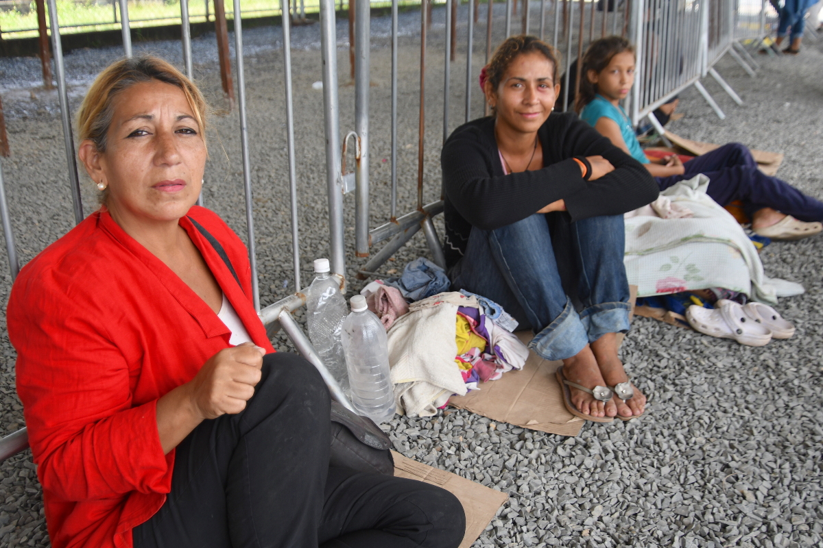 Venezolanische Geflüchtete an der Grenzstation in Pacaraima, Brasilien. Foto: Thomas Milz