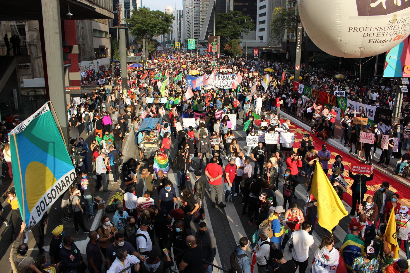 Demonstration gegen Präsident Jair Bolsonaro am 3. Juli 2021 in São Paulo, Brasilien. Foto (Symbolbild): CSP-Conlutas, Flickr, CCO1.0