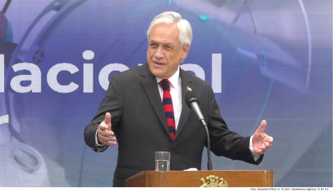 Gegen Chiles Präsident Sebastián Piñera ermittelt die Staatsanwaltschaft wegen Korruptionsvorwürfen. Foto: Coberturas jueves Señal Mediabanco 21 10 2021​​​​​​​, Mediabanco Agencia, CC BY 4.0