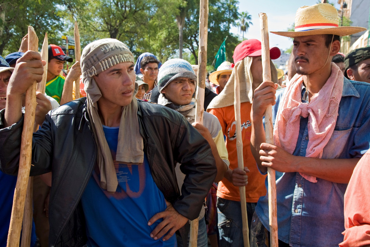 Protest von Kleinbauern in Paraguays Hauptstadt Asunción. Foto (Symbolbild): Adveniat/Jürgen Escher