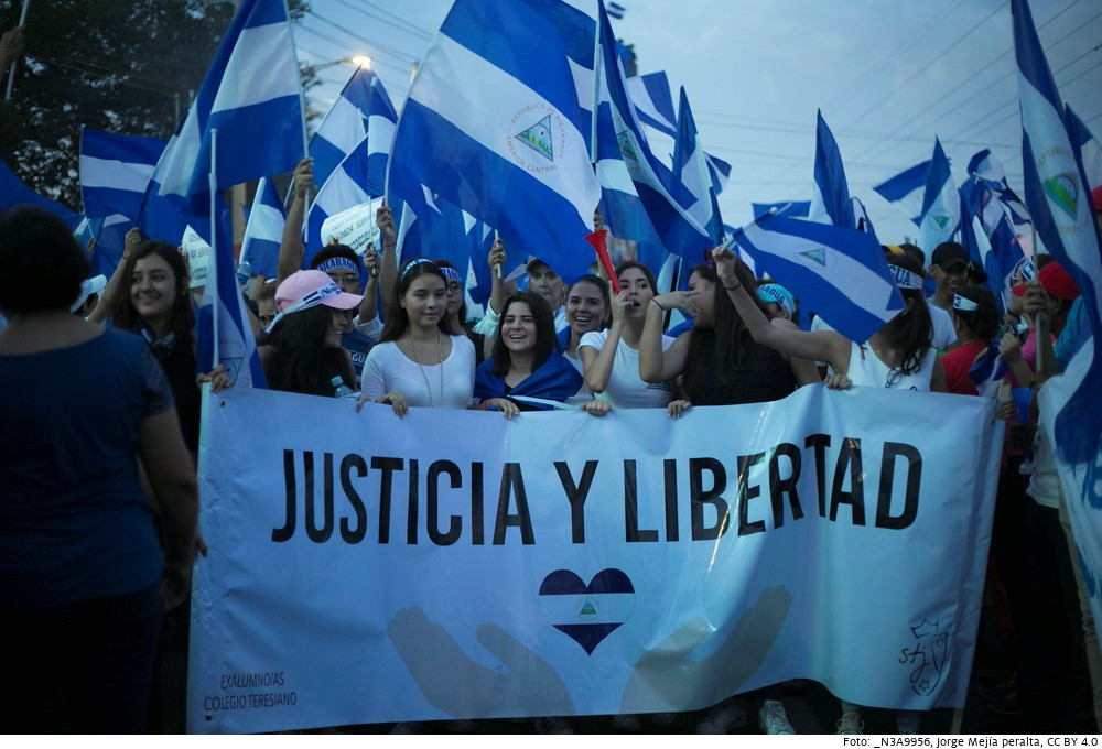 Studentenproteste in Nicaraguas Hauptstadt Managua am 15. Mai 2018. Foto (Symbolbild): _N3A9956, Jorge Mejía peralta, CC BY 4.0