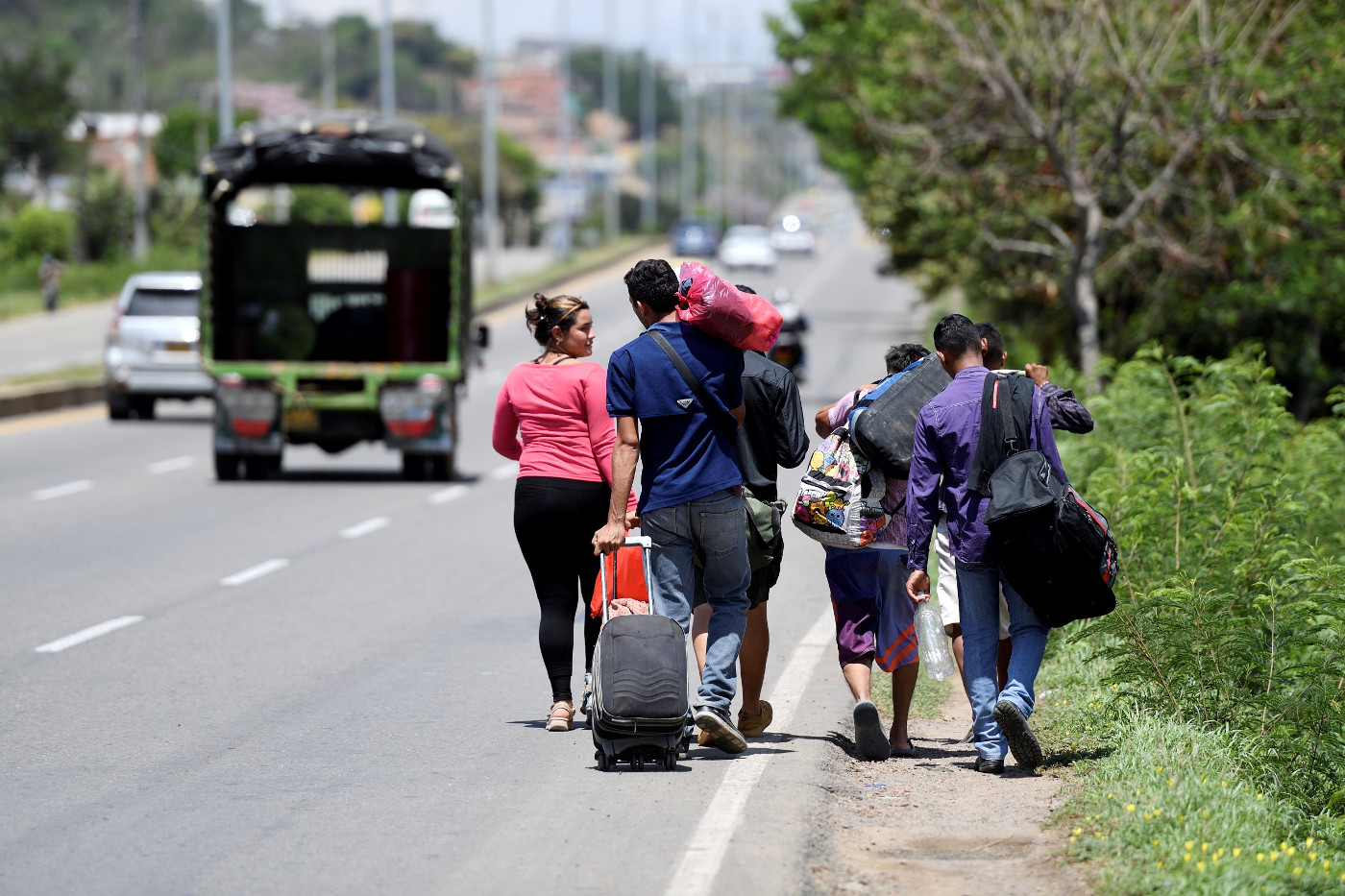 Venezolanische Flüchtlinge auf dem Weg über die Anden Richtung der kolumbianischen Hauptstadt Bogotá. Foto (Symbolbild): Adveniat/Florian Kopp