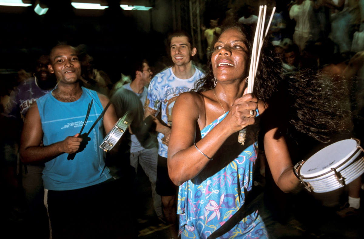 Proben für den Karneval 2005 im Stadion der Sambaschule "CRES Beija-Flor do Nilopolis" in Rio de Janeiro, Brasilien. Symbolfoto: Adveniat/Achim Pohl
